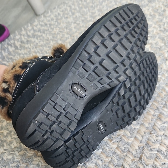 Sporto Waterproof Animal‎ Print Black and Tan Women's Boots - Picture 6 of 6